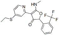 4-[4-(乙基硫代)-2-吡啶]-5-(甲基氨基)-2-[2-(三氟甲基)苯基]-3(2H)-呋喃酮結構式_187592-22-9結構式