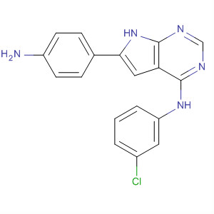 6-(4-氨基苯基)-4-(3-氯苯胺)-7h-吡咯并[2,3-d]嘧啶結構式_187723-38-2結構式