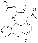 1-乙酰基-3-(乙酰氧基)-7-氯-5-(2-氯苯基)-1,3-二氫-2H-1,4-苯并二氮雜卓-2-酮結(jié)構(gòu)式_18878-17-6結(jié)構(gòu)式