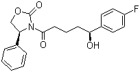 (4S)-3-[(5s)-5-(4-氟苯基)-5-羥基戊?；鵠-4-苯基-1,3-噁唑啉-2-酮結(jié)構(gòu)式_189028-95-3結(jié)構(gòu)式