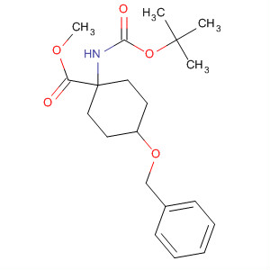 1-[N-(叔丁氧基羰基)氨基]-4-芐氧基環(huán)己烷-1-羧酸甲酯結構式_191110-77-7結構式