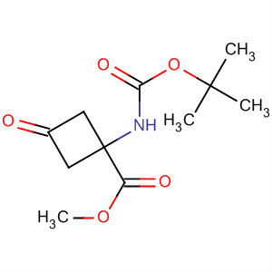 1-(叔丁氧基羰基氨基)-3-氧代環(huán)丁烷羧酸甲酯結(jié)構(gòu)式_191110-97-1結(jié)構(gòu)式