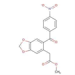 6-(4-硝基苯甲酰基)-1,3-苯并二氧雜環(huán)戊烯-5-乙酸甲酯結構式_197369-14-5結構式