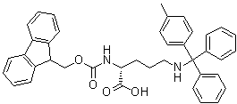 Fmoc-d-orn(mtt)-oh (solv.)結構式_198545-20-9結構式