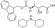 N-芴甲氧羰基-(3S,4S)-4-氨基-3-羥基戊酸二環(huán)己胺鹽結(jié)構(gòu)式_204316-31-4結(jié)構(gòu)式