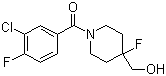 N-(3-氯-4-氟苯甲?；?-4-氟-4-n-(3-氯-4-氟苯甲酰基)-4-氟-4-羥基甲基哌啶結(jié)構(gòu)式_208111-36-8結(jié)構(gòu)式