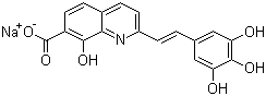 (E)-8-羥基-2-[2-(3,4,5-三羥基苯基)乙烯]-7-喹啉羧酸鈉結(jié)構(gòu)式_210890-96-3結(jié)構(gòu)式