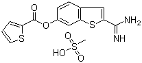 2-(氨基亞氨基甲基)苯并[b]噻吩-6-基酯 2-噻吩羧酸甲烷磺酸結(jié)構(gòu)式_217099-44-0結(jié)構(gòu)式