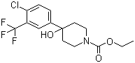 4-(4-氯-3-三氟甲基苯基)-4-羥基哌啶-1-甲酸乙酯結(jié)構(gòu)式_21928-40-5結(jié)構(gòu)式