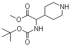 2-(叔丁氧基羰基氨基)-2-(哌啶-4-基)乙酸甲酯結(jié)構(gòu)式_219832-76-5結(jié)構(gòu)式