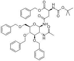 ω-(2-乙酰氨基-3,4,6-三苯基-2-脫氧-β-D-吡喃葡糖基)-α-Boc-L-天冬酰胺芐酯結(jié)構(gòu)式_219968-28-2結(jié)構(gòu)式