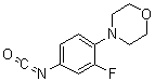 (3-氟-4-(嗎啉)苯基)異氰酸酯結(jié)構(gòu)式_224323-51-7結(jié)構(gòu)式