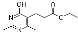3-(4-羥基-2,6-二甲基-嘧啶-5-基)-丙酸乙酯結(jié)構(gòu)式_22814-29-5結(jié)構(gòu)式