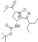 (3Ar,4r,6s,6as)-methyl 4-(tert-butoxycarbonylamino)-3-(pentan-3-yl)-4,5,6,6a-tetrahydro-3ah-cyclopenta[d]isoxazole-6-carboxylate Structure,229613-93-8Structure
