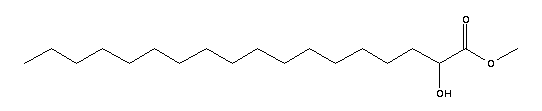 2-羥基十八烷酸甲酯結(jié)構(gòu)式_2420-35-1結(jié)構(gòu)式