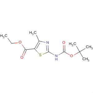 2-(叔丁氧基羰基氨基)-4-甲基噻唑-5-羧酸乙酯結(jié)構(gòu)式_244236-52-0結(jié)構(gòu)式