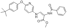 2-(苯甲?；被?-3-((6-[4-(叔丁基)苯氧基]-3-吡啶)氨基)丙烯酸甲酯結(jié)構(gòu)式_247060-84-0結(jié)構(gòu)式