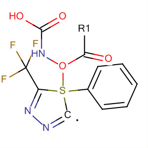 5-(三氟甲基)-1,3,4-噻二唑-2-基氨基甲酸苯酯結(jié)構(gòu)式_25366-24-9結(jié)構(gòu)式