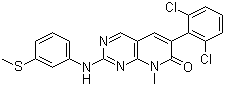 6-(2,6-Dichlorophenyl)-8-methyl-2-[[3-(methylthio)phenyl]amino]pyrido[2,3-d]pyrimidin-7(8H)-one Structure,260415-63-2Structure