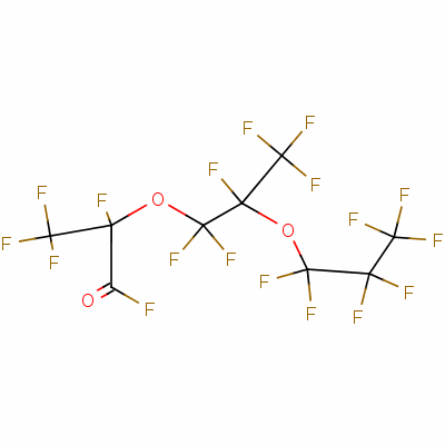 2,5-Bis(trifluoromethyl)-3,6-dioxaundecafluorononanoyl fluoride Structure,2641-34-1Structure