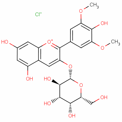 氯化錦葵色素-3-O-半乳糖苷結(jié)構(gòu)式_30113-37-2結(jié)構(gòu)式