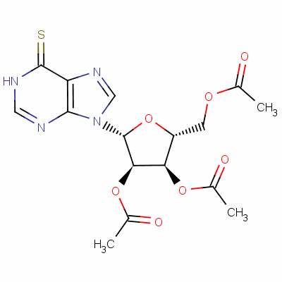 6-疏基嘌呤-9-β-d-呋喃核糖苷 2,3,5-三乙酸酯結構式_3021-21-4結構式