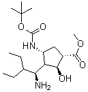 (1S,2S,3S,4R)-3-((R)-1-氨基-2-乙基丁基)-4-(叔丁氧基羰基氨基)-2-羥基環(huán)戊烷羧酸甲酯結構式_316173-29-2結構式