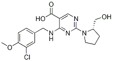 4-[[(3-氯-4-甲氧基苯基)甲基]氨基]-2-[(2s)-2-(羥基甲基)-1-吡咯烷]-5-嘧啶羧酸結構式_330785-84-7結構式