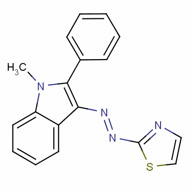 1-甲基-2-苯基-3-(噻唑-2-基氮雜)-1H-吲哚結(jié)構(gòu)式_34367-95-8結(jié)構(gòu)式