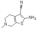 2-氨基-6-甲基-4,5,6,7-四氫噻吩并[2,3-c]-吡啶-3-甲腈結(jié)構(gòu)式_37578-06-6結(jié)構(gòu)式