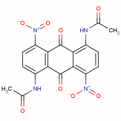 N,N-(9,10-二氫-4,8-二硝基-9,10-二氧代-1,5-蒽二基)雙乙酰胺結(jié)構(gòu)式_37686-98-9結(jié)構(gòu)式