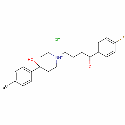 1-[3-(對(duì)氟苯甲酰基)丙基]-4-羥基-4-(對(duì)甲苯)哌啶氯化物結(jié)構(gòu)式_3871-82-7結(jié)構(gòu)式