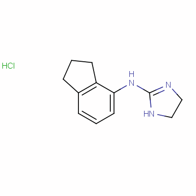 N-(2,3-二氫-1H-茚-4-基)-4,5-二氫-1H-咪唑-2-胺鹽酸鹽結(jié)構(gòu)式_40507-80-0結(jié)構(gòu)式