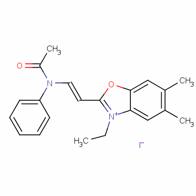 2-(2-N-乙酰苯胺)乙烯基-5,6-二甲基-3-乙基苯并噁唑碘化物結構式_41729-43-5結構式