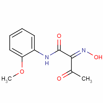 2-(羥基亞氨基)-N-(2-甲氧基苯基)-3-氧代丁酰胺結(jié)構(gòu)式_42056-95-1結(jié)構(gòu)式