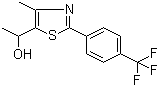 1-(4-甲基-2-(4-(三氟甲基)苯基)噻唑-5-基)乙醇結(jié)構(gòu)式_438577-62-9結(jié)構(gòu)式