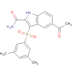 5-乙酰基-3-[(3,5-二甲基苯基)磺?；鵠-1H-吲哚-2-羧基酰胺結(jié)構(gòu)式_473257-95-3結(jié)構(gòu)式