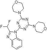 2-(2-Difluoromethylbenzimidazol-1-yl)-4,6-dimorpholino-1,3,5-triazineStructure,475110-96-4Structure 2-(2-Difluoromethylbenzimidazol-1-yl)-4,6-dimorpholino-1,3,5-triazine Structure,475110-96-4Structure