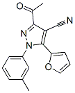 3-乙?；?5-(2-呋喃)-1-(3-甲基苯基)-1H-吡唑-4-甲腈結(jié)構(gòu)式_487002-26-6結(jié)構(gòu)式