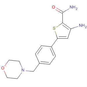 3-氨基-5-[4-(嗎啉-4-甲基)苯基]噻吩-2-羧酰胺結(jié)構(gòu)式_494772-87-1結(jié)構(gòu)式