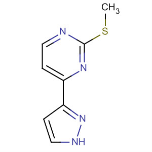 2-(甲基硫代)-4-(1H-吡唑-3-基)嘧啶結(jié)構(gòu)式_496863-64-0結(jié)構(gòu)式