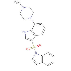 3-(1H-吲哚-1-基磺酰基)-7-(4-甲基-1-哌嗪)-1H-吲哚結(jié)構(gòu)式_497963-68-5結(jié)構(gòu)式