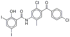 N-[5-氯-4-(4-氯苯甲?；?-2-甲基苯基]-2-羥基-3,5-二碘-苯甲酰胺結構式_50274-07-2結構式