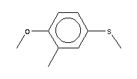 1-甲氧基-2-甲基-4-(甲基硫代)苯結(jié)構(gòu)式_50390-78-8結(jié)構(gòu)式