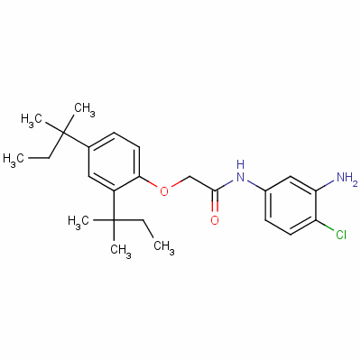 N-(3-氨基-4-氯苯基)-2-(2,4-二叔戊基苯氧基)乙酰胺結(jié)構(gòu)式_50671-00-6結(jié)構(gòu)式