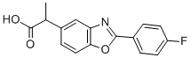 2-(4-氟苯基)-α-甲基-5-苯并噁唑乙酸結(jié)構(gòu)式_51234-27-6結(jié)構(gòu)式