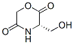(3s)-(9ci)-3-(羥基甲基)-2,5-嗎啉二酮結(jié)構(gòu)式_512802-58-3結(jié)構(gòu)式