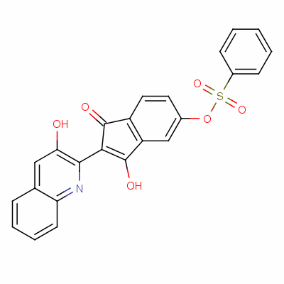 3-羥基-2-(3-羥基-2-喹啉基)-5-[(苯基磺?；?氧基]-1H-茚-1-酮結(jié)構(gòu)式_51419-02-4結(jié)構(gòu)式