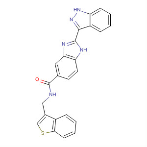 N-(苯并[b]噻吩-3-甲基)-2-(1H-吲唑-3-基)-1H-苯并咪唑-6-羧酰胺結構式_518355-50-5結構式