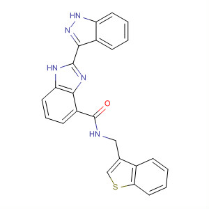 N-(苯并[b]噻吩-3-甲基)-2-(1H-吲唑-3-基)-1H-苯并咪唑-7-羧酰胺結(jié)構(gòu)式_518355-91-4結(jié)構(gòu)式